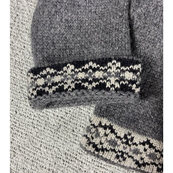 Natural Style Estonia Fair Isle 100% Wool Cardigan Womens XL Metal Clasps Scandi - Picture 10 of 14